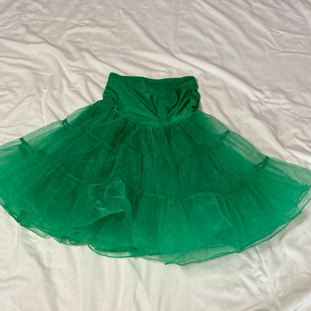 *BOGO Green underskirt poof petticoat Halloween Costume midi skirt